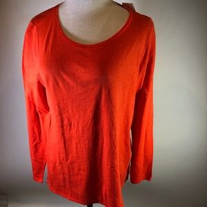 Eileen Fisher Wide Neck Top Medium Petite New